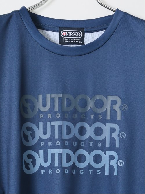 【大きいサイズ】アウトドアプロダクツ/OUTDOOR PRODUCTS ドライ メッシュ クルーネック 半袖 Tシャツ(セットアップ可能)