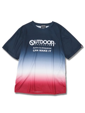 【大きいサイズ】アウトドアプロダクツ/OUTDOOR PRODUCTS グラデーション クルーネック半袖Tシャツ(セットアップ可能)