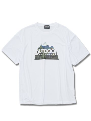 【大きいサイズ】アウトドアプロダクツ/OUTDOOR PRODUCTS 転写エンボス クルーネック半袖Tシャツ