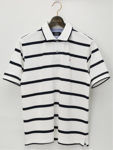 【大きいサイズ】ポロ・ビーシーエス/POLO BCS 鹿の子ボーダー 半袖ポロシャツ