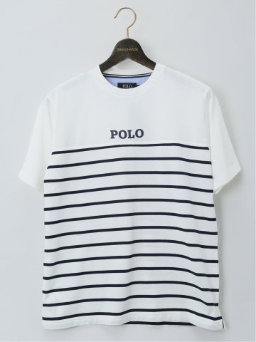 【大きいサイズ】ポロ・ビーシーエス/POLO BCS ボーダー切替 クルーネック半袖Tシャツ