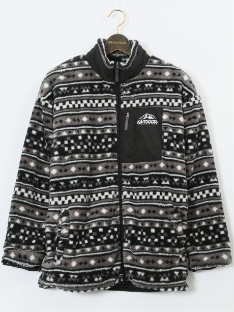 【大きいサイズ】アウトドアプロダクツ/OUTDOOR PRODUCTS ボアフリース フルジップ スタンドジャケット