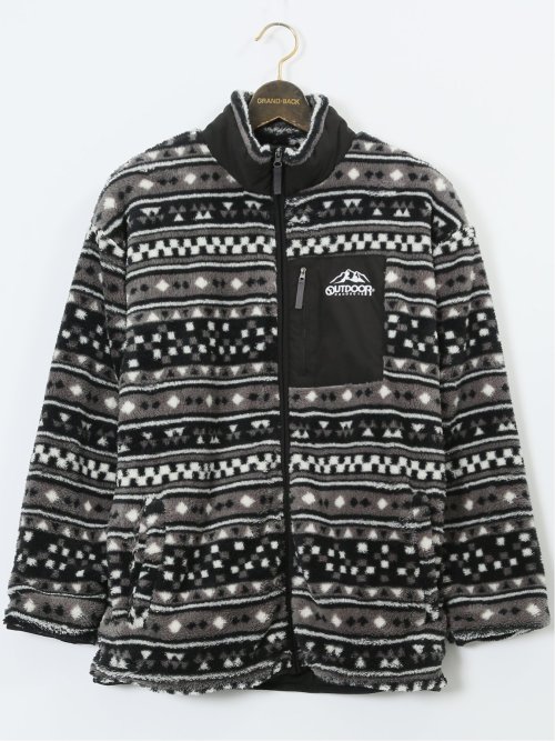 【大きいサイズ】アウトドアプロダクツ/OUTDOOR PRODUCTS ボアフリース フルジップ スタンドジャケット