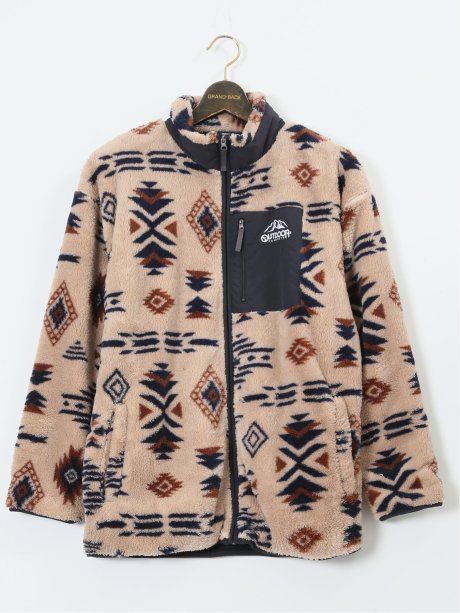 【大きいサイズ】アウトドアプロダクツ/OUTDOOR PRODUCTS ボアフリース フルジップ スタンドジャケット