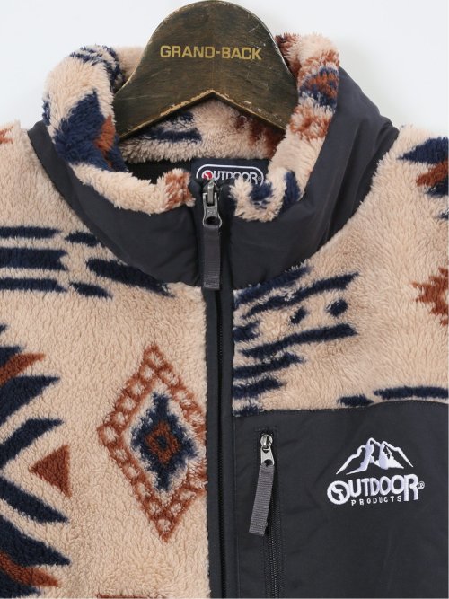 【大きいサイズ】アウトドアプロダクツ/OUTDOOR PRODUCTS ボアフリース フルジップ スタンドジャケット