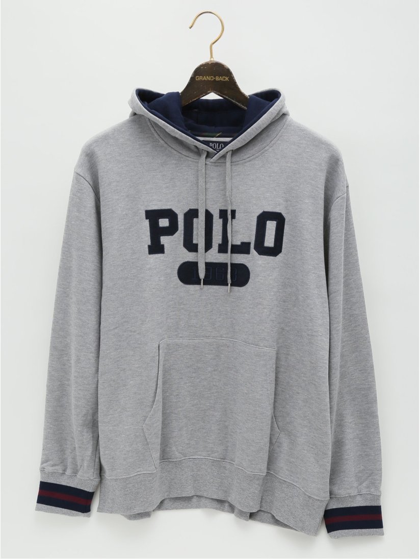 大きいサイズ】ポロ/POLO 裏毛ロゴ プルパーカー(GB-2L 03ライトグレー  