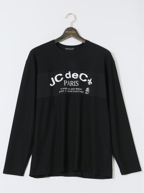 【大きいサイズ】カステルバジャック/CASTELBAJAC ストレッチメッシュ クルーネック長袖Tシャツ