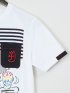 【大きいサイズ】カステルバジャック/CASTELBAJAC 異素材切替 クルーネック半袖Tシャツ