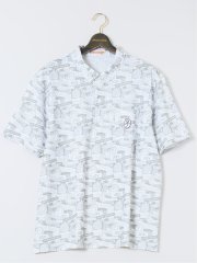 【大きいサイズ】カステルバジャック/CASTELBAJAC ストレッチUV スマイルロゴ半袖ポロシャツ