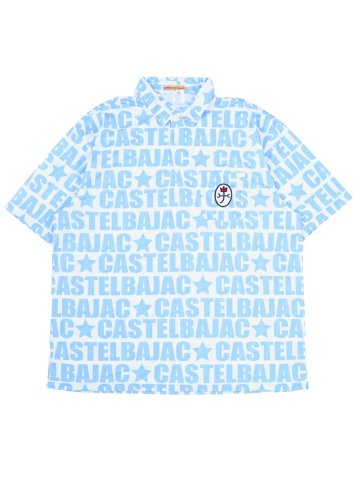 【大きいサイズ】カステルバジャック/CASTELBAJAC ロゴ総柄 半袖ポロ