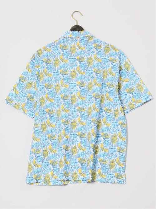 【大きいサイズ】カステルバジャック/CASTELBAJAC ストレッチUV トロピカル柄半袖ポロシャツ