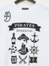 【大きいサイズ】カステルバジャック/CASTELBAJAC 綿天竺 パイレーツ クルー 半袖 Tシャツ