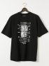 【大きいサイズ】カステルバジャック/CASTELBAJAC 綿混 ストレッチ プリント クルー 半袖 Tシャツ