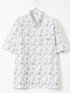 大きいサイズ カステルバジャック/CASTELBAJAC ストレッチ UVカットサッカー メッシュ 総柄 半袖 ポロシャツ メンズ