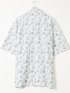 大きいサイズ カステルバジャック/CASTELBAJAC ストレッチ UVカットサッカー メッシュ 総柄 半袖 ポロシャツ メンズ