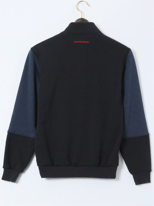 【大きいサイズ】カステルバジャック/CASTELBAJAC ストレッチ ボンバーヒート 切替トレーナー