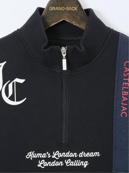 【大きいサイズ】カステルバジャック/CASTELBAJAC ストレッチ ボンバーヒート 切替トレーナー