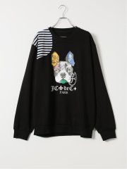 トレーナー メンズ 長袖 大きいサイズ ストレッチ スエット クルーネック カステルバジャック/CASTELBAJAC