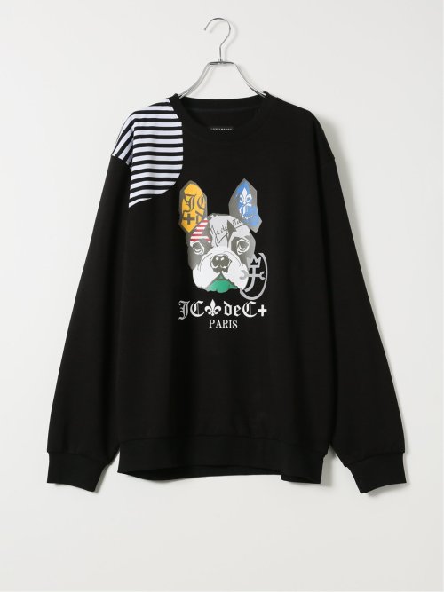 トレーナー メンズ 長袖 大きいサイズ ストレッチ スエット クルーネック カステルバジャック/CASTELBAJAC