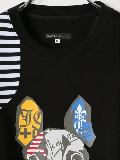 トレーナー メンズ 長袖 大きいサイズ ストレッチ スエット クルーネック カステルバジャック/CASTELBAJAC