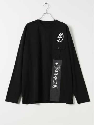 Tシャツ メンズ 長袖 大きいサイズ 綿 コットン クルーネック 胸ポケット カステルバジャック/CASTELBAJAC