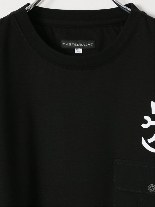 Tシャツ メンズ 長袖 大きいサイズ 綿 コットン クルーネック 胸ポケット カステルバジャック/CASTELBAJAC