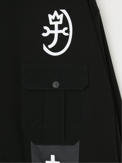 Tシャツ メンズ 長袖 大きいサイズ 綿 コットン クルーネック 胸ポケット カステルバジャック/CASTELBAJAC