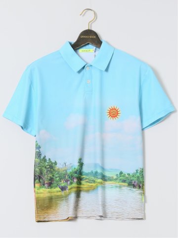 【大きいサイズ】ビバハート/VIVA HEART 鹿の子 半袖ポロシャツ