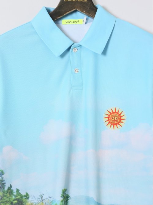 【大きいサイズ】ビバハート/VIVA HEART 鹿の子 半袖ポロシャツ