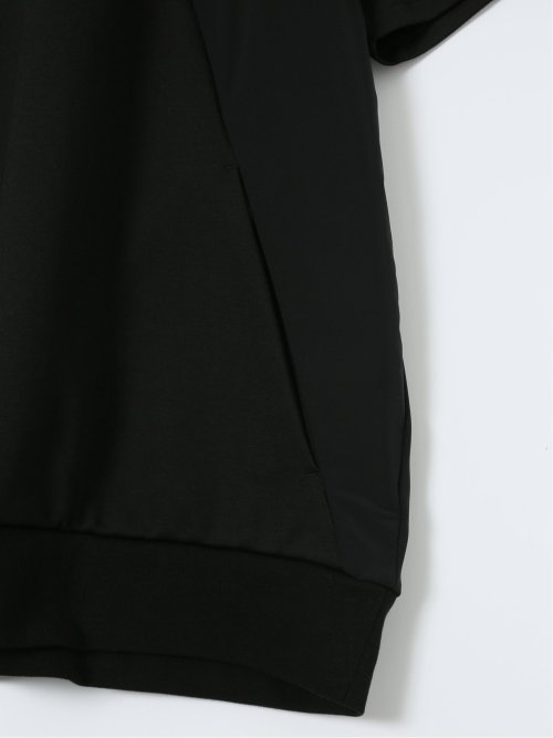 【大きいサイズ】ビバハート/VIVA HEART 吸水速乾 綿混スエット 半袖プルパーカー