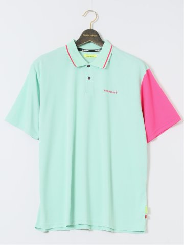 【大きいサイズ】ビバハート/VIVA HEART 鹿の子 半袖ポロシャツ