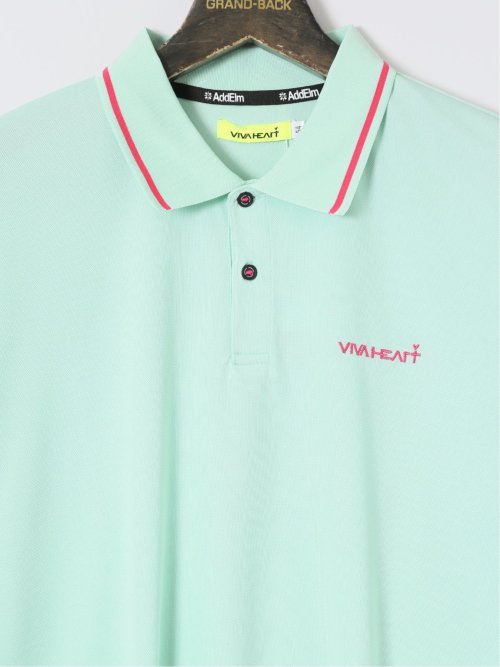 【大きいサイズ】ビバハート/VIVA HEART 鹿の子 半袖ポロシャツ