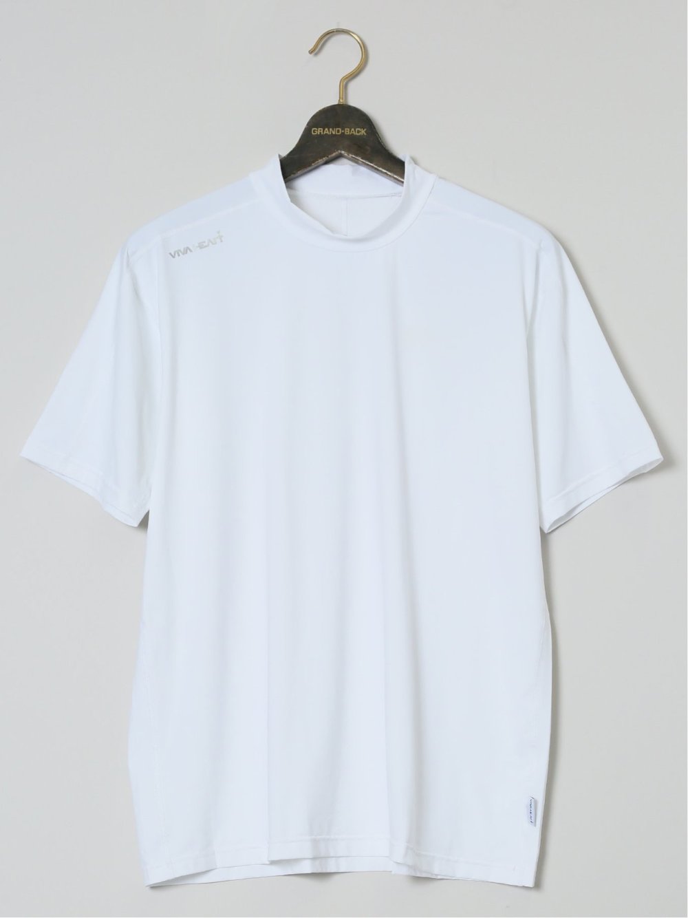 【大きいサイズ】ビバハート/VIVA HEART キシリトールアイス 半袖モックネックTシャツ