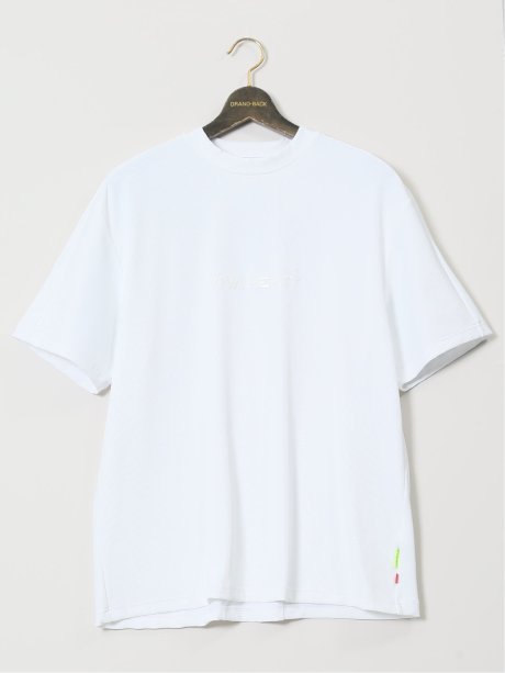 【大きいサイズ】ビバハート/VIVA HEART ナイロンテレコ モックネック 半袖Tシャツ