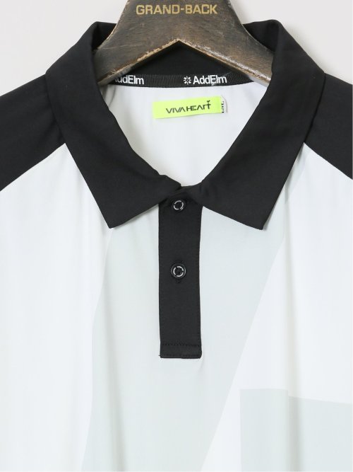 【大きいサイズ】ビバハート/VIVA HEART ビッグロゴラグラン切替 半袖ポロシャツ
