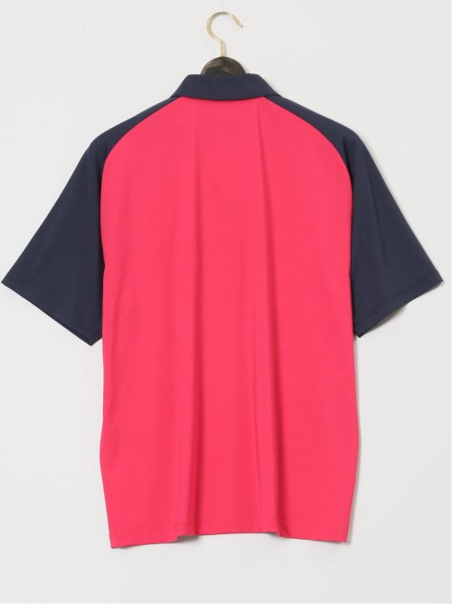 【大きいサイズ】ビバハート/VIVA HEART ビッグロゴラグラン切替 半袖ポロシャツ