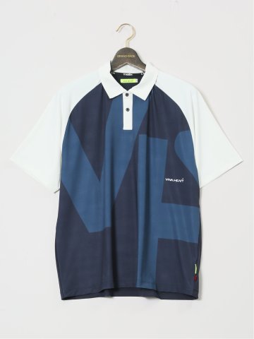 【大きいサイズ】ビバハート/VIVA HEART ビッグロゴラグラン切替 半袖ポロシャツ