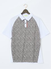 【大きいサイズ】ビバハート/VIVA HEART 吸水速乾 ストレッチ 配色半袖ポロシャツ