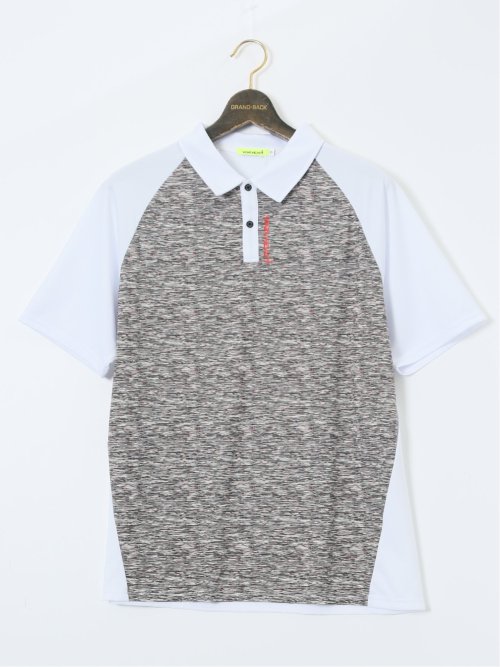 【大きいサイズ】ビバハート/VIVA HEART 吸水速乾 ストレッチ 配色半袖ポロシャツ