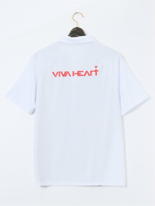【大きいサイズ】ビバハート/VIVA HEART 吸水速乾 ストレッチ 配色半袖ポロシャツ