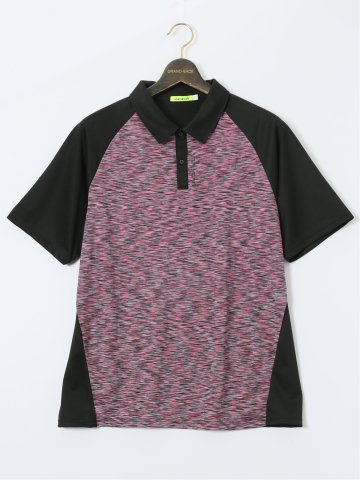 【大きいサイズ】ビバハート/VIVA HEART 吸水速乾 ストレッチ 配色半袖ポロシャツ