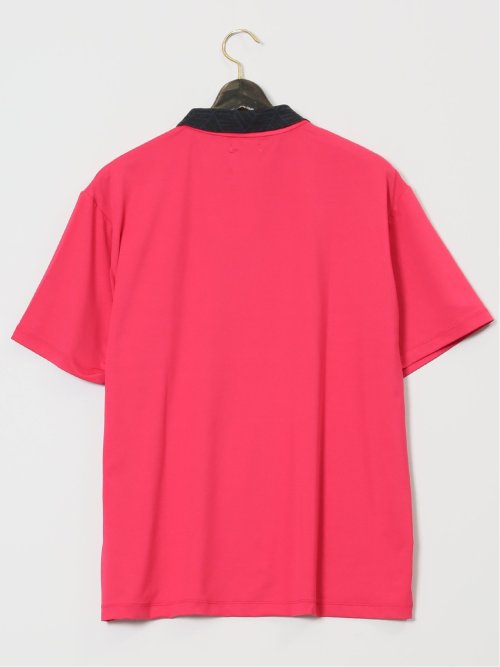 【大きいサイズ】ビバハート/VIVA HEART ジャガード衿 半袖ポロシャツ