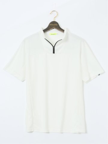 【大きいサイズ】ビバハート/VIVA HEART 吸水速乾 ハーフジップ 半袖Tシャツ