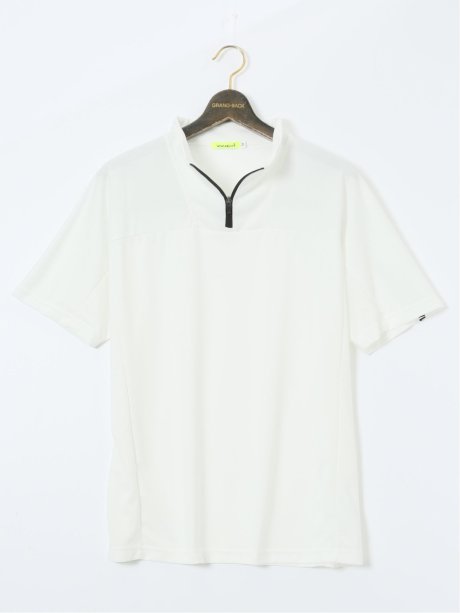 【大きいサイズ】ビバハート/VIVA HEART 吸水速乾 ハーフジップ 半袖Tシャツ