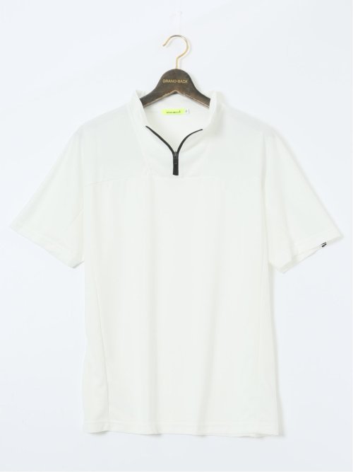 【大きいサイズ】ビバハート/VIVA HEART 吸水速乾 ハーフジップ 半袖Tシャツ