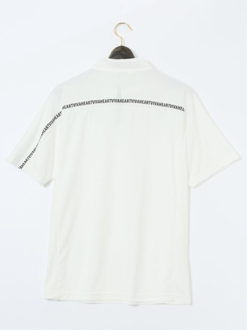 【大きいサイズ】ビバハート/VIVA HEART 吸水速乾 ハーフジップ 半袖Tシャツ