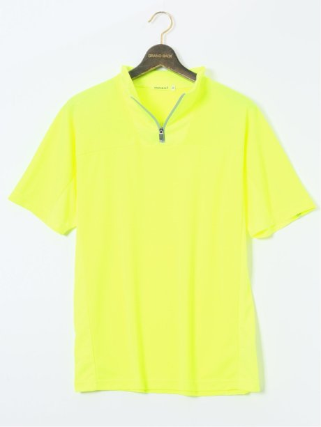 【大きいサイズ】ビバハート/VIVA HEART 吸水速乾 ハーフジップ 半袖Tシャツ