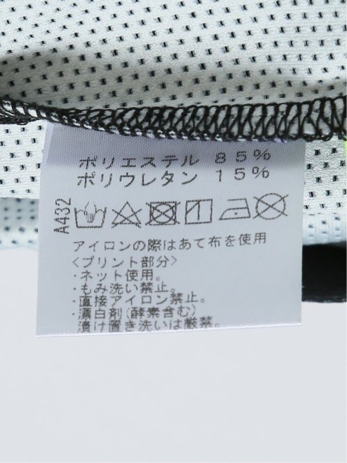 【大きいサイズ】ビバハート/VIVA HEART メッシュグラフィックボーダー 半袖モックネックTシャツ