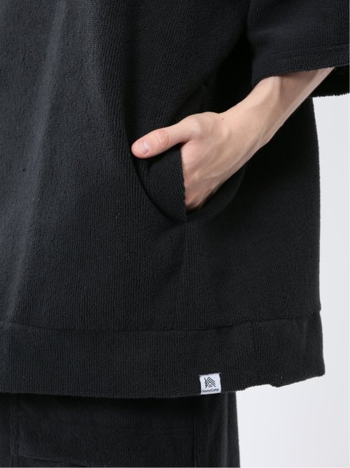 Sauna Camp×T/Q パイルポンチョ 黒 メンズ(セットアップ可能)