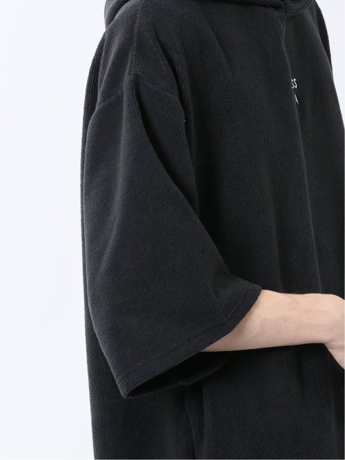 Sauna Camp×T/Q パイルポンチョ 黒 メンズ(セットアップ可能)